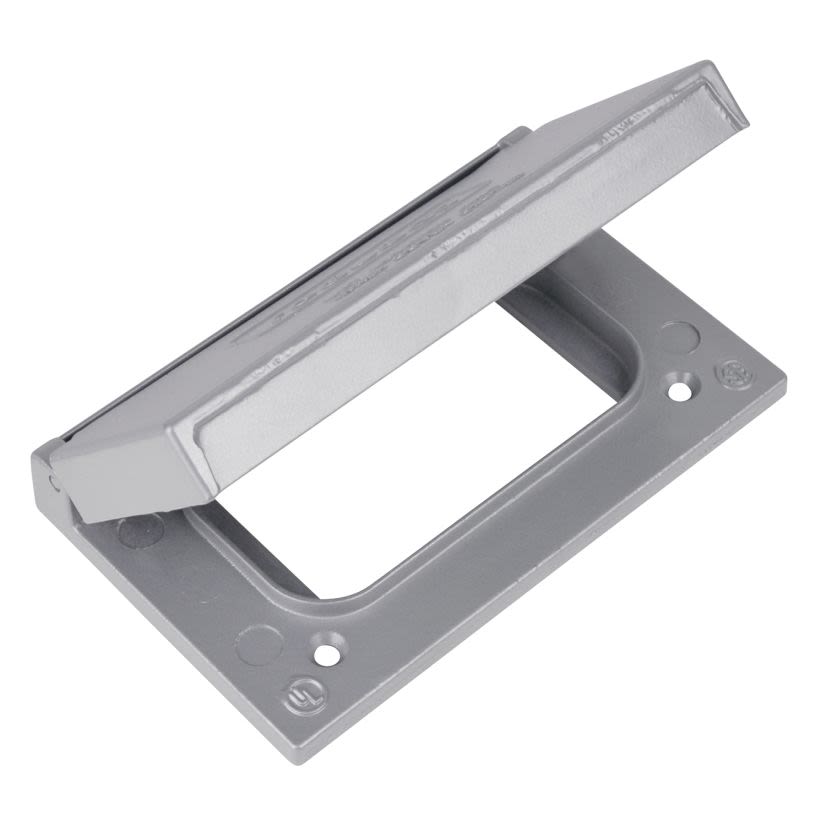T&B® CFSH-G FS/FD Weatherproof Device Box Cover, 2-13/16 in L x 4-9/16 in W, Die Cast Aluminum